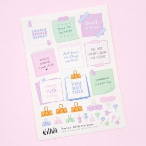 Sticky Notes Affirmations Stickers - Design by Willwa