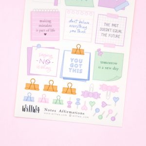 Sticky Notes Affirmations Stickers - Design by Willwa