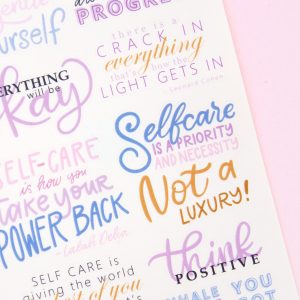 Self Care - Self Love Sticker Sheet - Design by Willwa