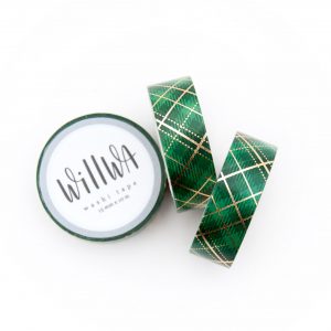 Green and Gold Tartan Washi Tape - Design by Willwa