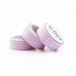 Pink Grid Washi Tape - Design by Willwa