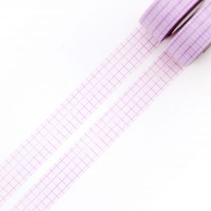 Pink Grid Washi Tape - Design by Willwa