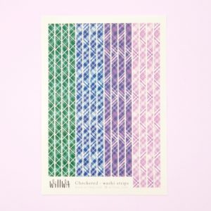 Checkered Washi Strips Sticker Sheet - Design by Willwa