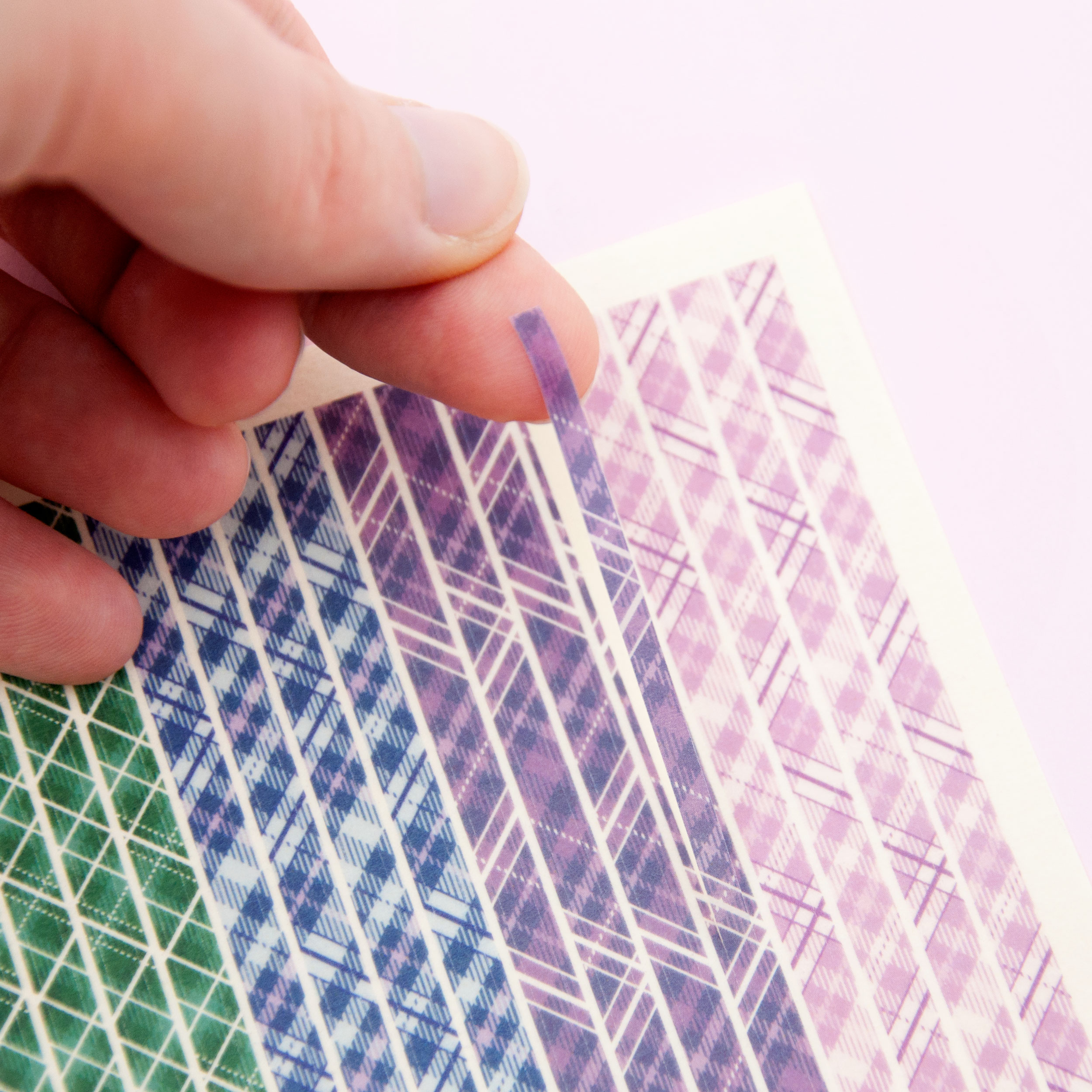 Checkered Washi Strips Sticker Sheet - Design by Willwa