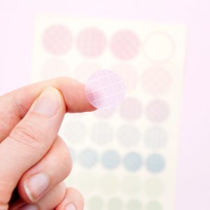 Pastel Grid Washi Dots Sticker Sheet - Design by Willwa