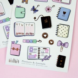 Planners and Journals Sticker Sheet - Design by Willwa