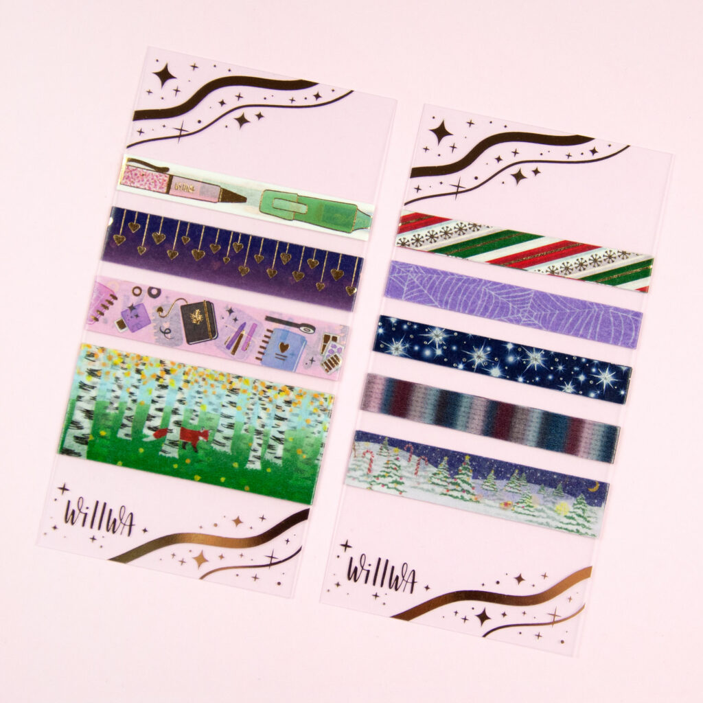 Rainbow Washi Card with Samples - Willwa