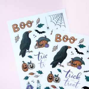 Cats and Pumpkins Sticker Sheet - Design by Willwa