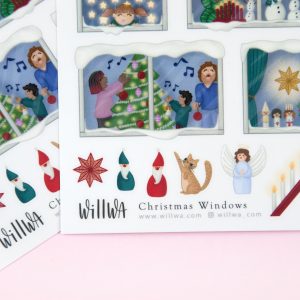 Christmas Windows Sticker Sheet - Design by Willwa