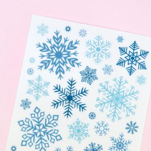 Wintery Snowflakes Sticker Sheet - Design by Willwa