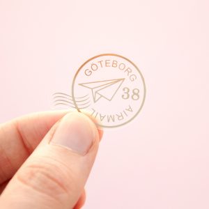 Golden Postal Stamps Sticker Sheet - Design by Willwa