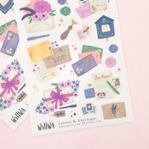 Letters & Envelopes Sticker Sheet - Design by Willwa