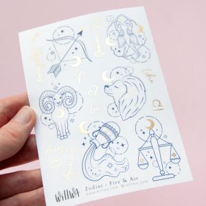 Zodiac - Fire and Air Sticker Sheet - Design by Willwa