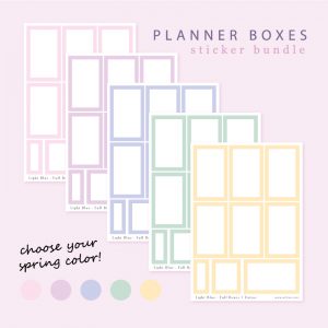 Spring colored Boxes Sticker Bundles - Design by Willwa
