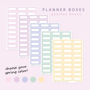 Spring colored Box Stickers - Design by Willwa