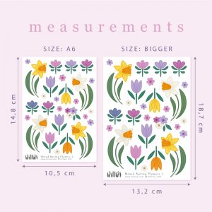 Mixed Spring Flowers Stickers - Design by Willwa