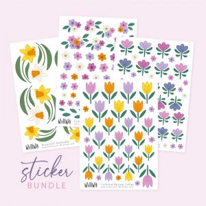 Spring Flowers Sticker Bundle - Design by Willwa