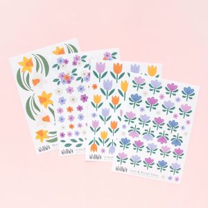 Spring Flowers Sticker Bundle - Design by Willwa