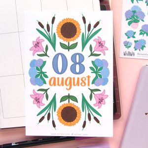 August Flower Sticker Bundle - Design by Willwa