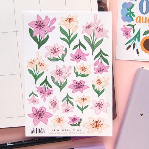 August Flower Sticker Bundle - Design by Willwa