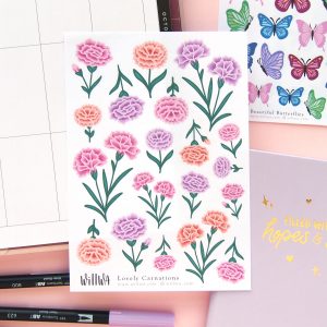 September Flower Sticker Bundle - Design by Willwa