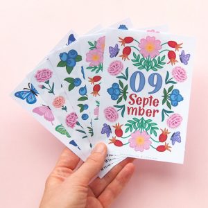 September Flower Sticker Bundle - Design by Willwa