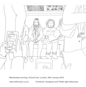 Colouring-in sheet, Victoria line, 2015 (Drawing 847)