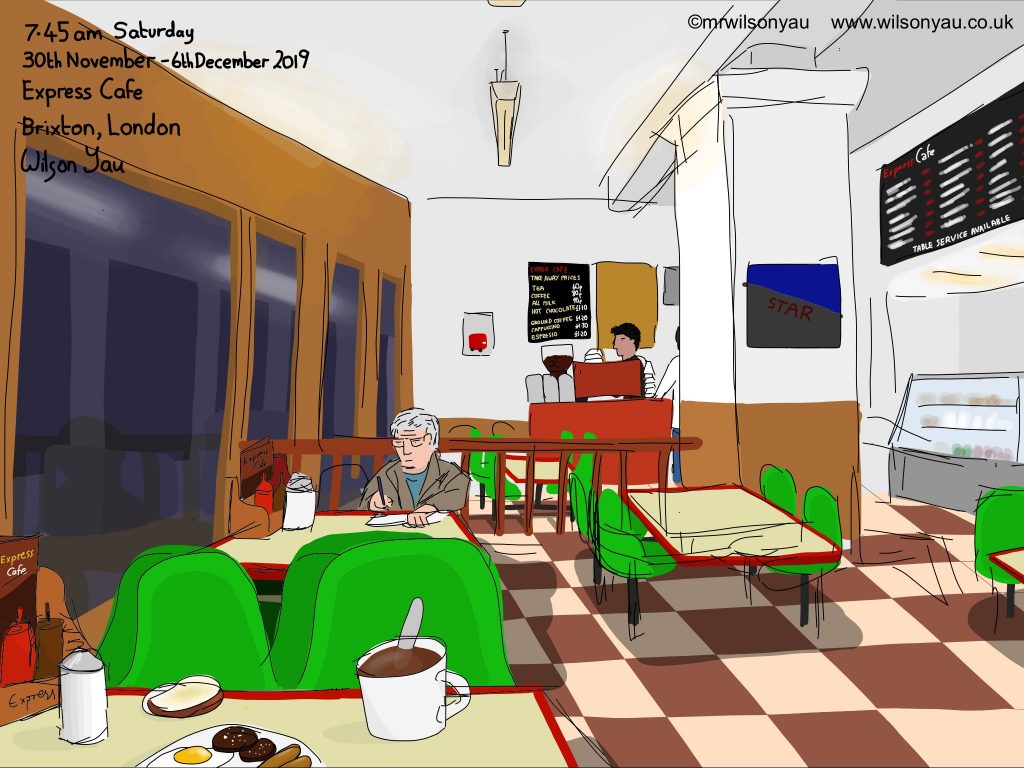 Drawing of Express Cafe, Brixton