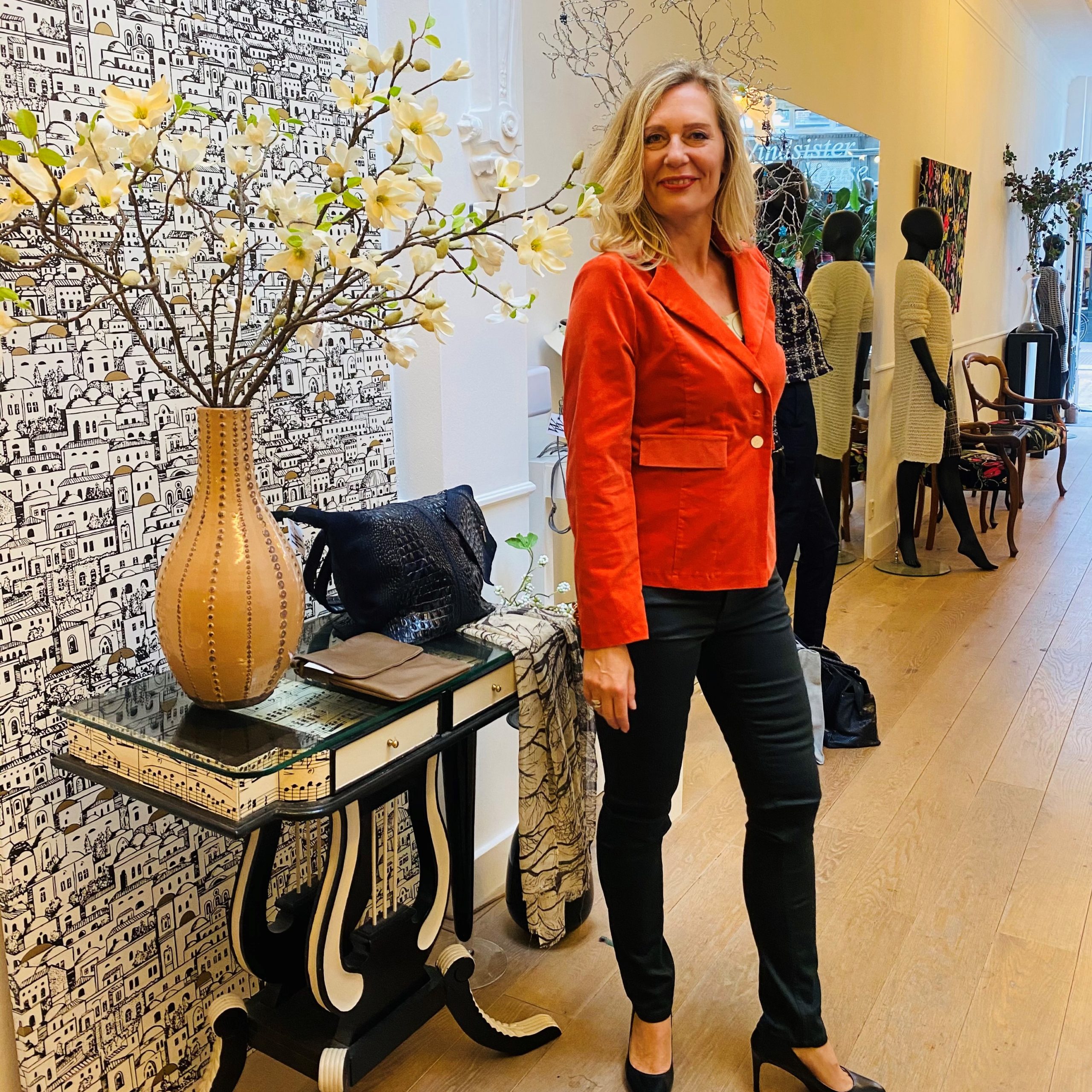 Short blazer Coral stretch velvet