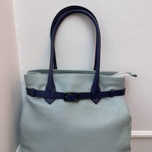 Leather bag Australia in colors icy blue and navy