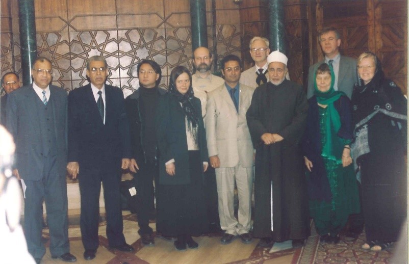 Grand imam Muhammad Sayyid Tantawy, prof. Aasulv Lande, Sameh Egyptson, Åsa Egnér, prof. Karl Sundberg, Ann Aldén, Göran Viking, Jieren Li och pro. Anita Diehl.