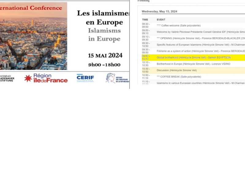 Internationell konferens i Paris om Muslimska Brödraskapet