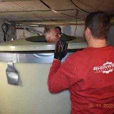 Montage HAASE Kellertank, Aufbau erfolgt im Keller Montage HAASE Kellertank, Aufbau erfolgt im Keller
