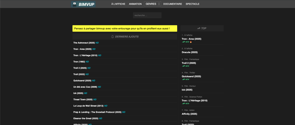 Bimvup streaming