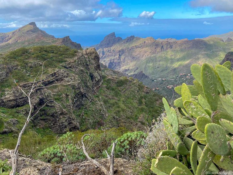 Teneriffa Süden: Aussicht auf das Tenogebirge, Masca