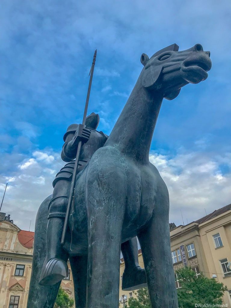 Tschechien, Brünn-245-Ritterstatue auf dem Mährischen Platz