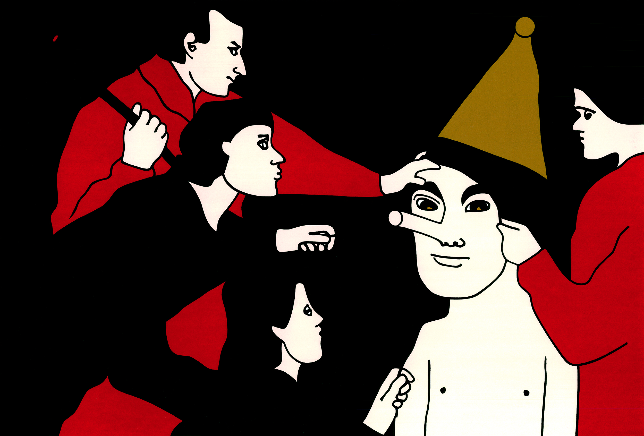 Mocking I, print by Wouter van Riessen