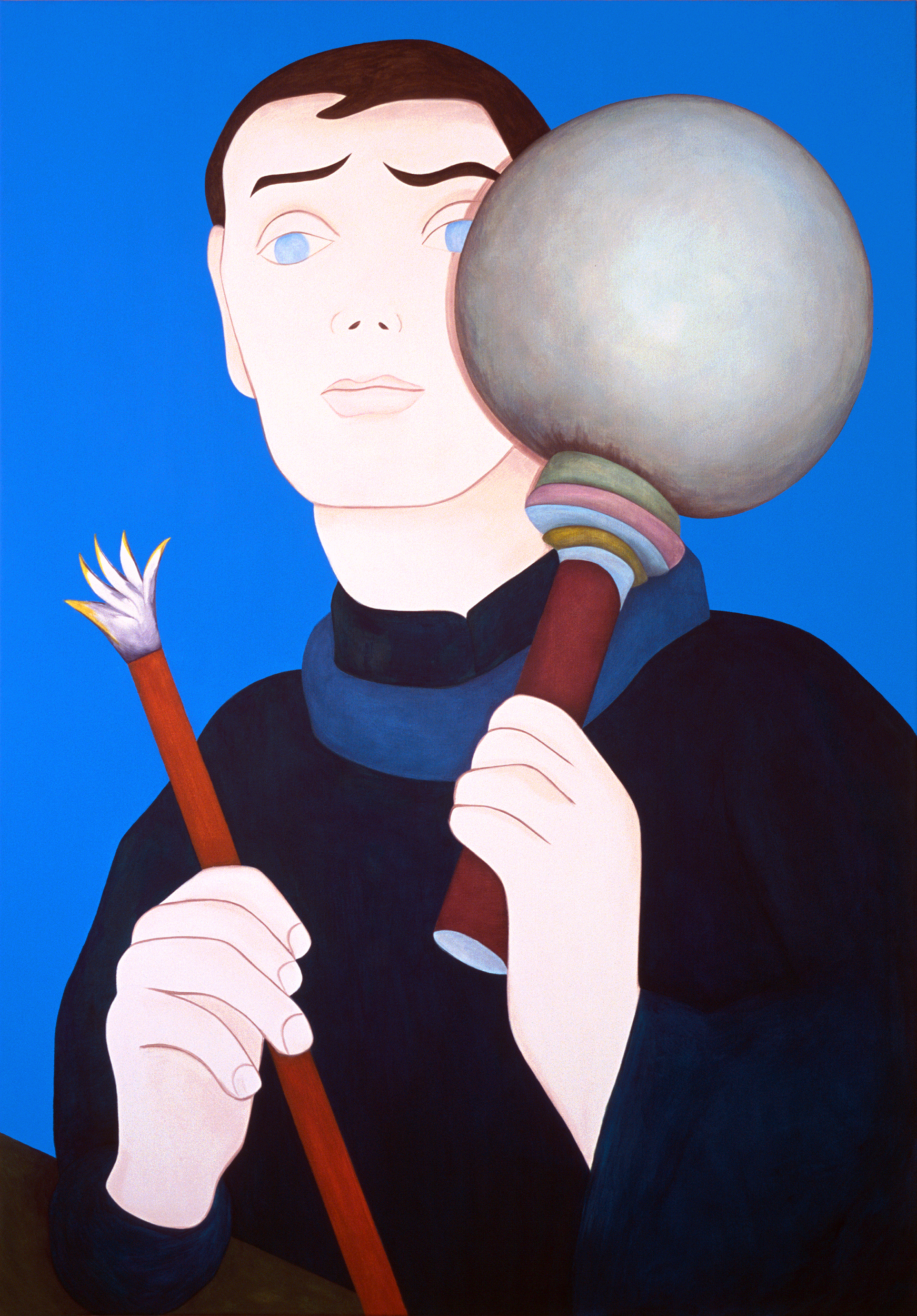 Self-portrait with an Orb, painting by Wouter van Riessen