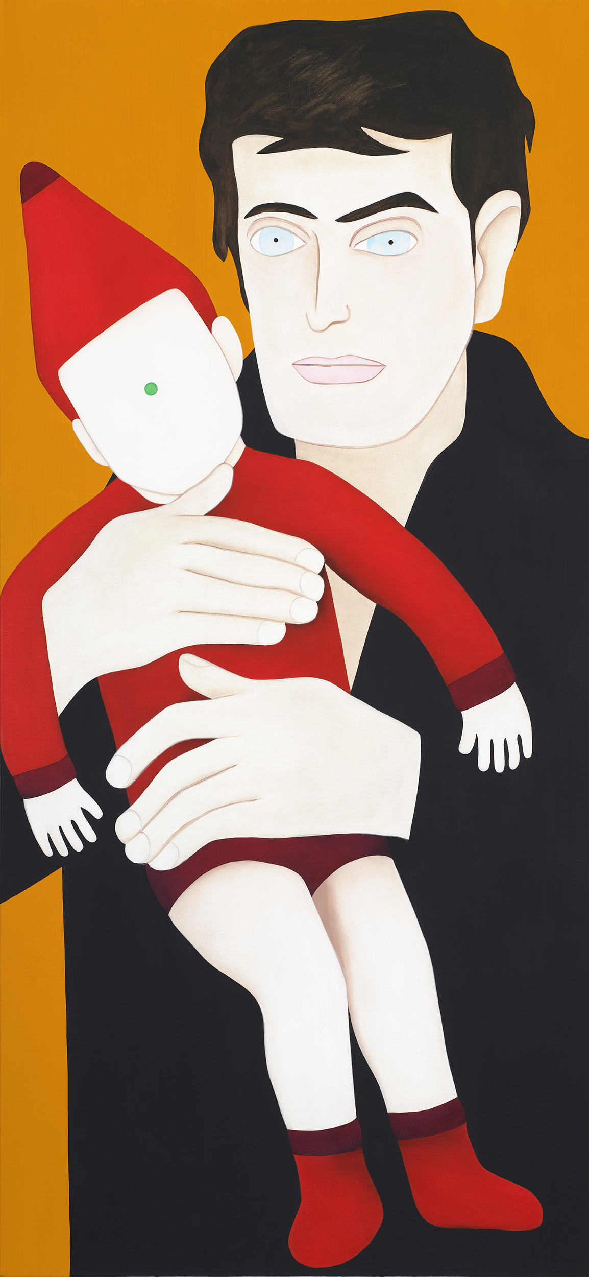 Self-portrait with a Doll, painting by Wouter van Riessen