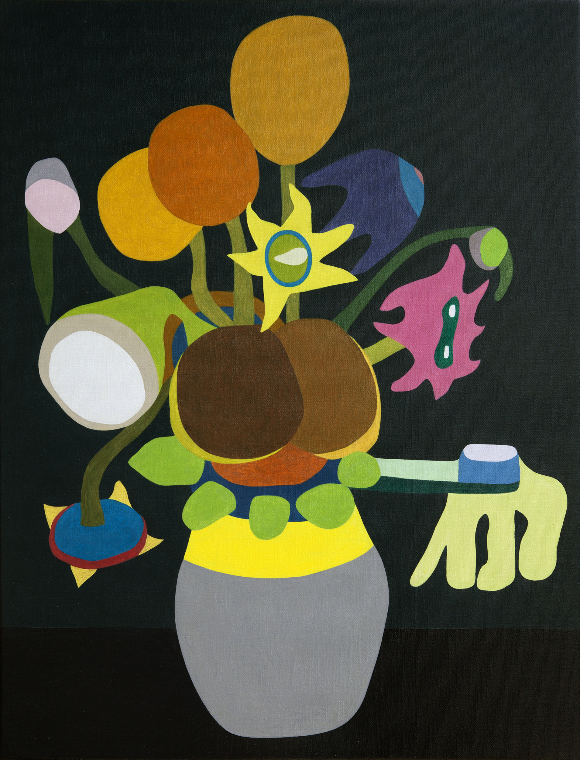 Fifteen Sunflowers in a Vase XXIII, painting van Wouter van Riessen
