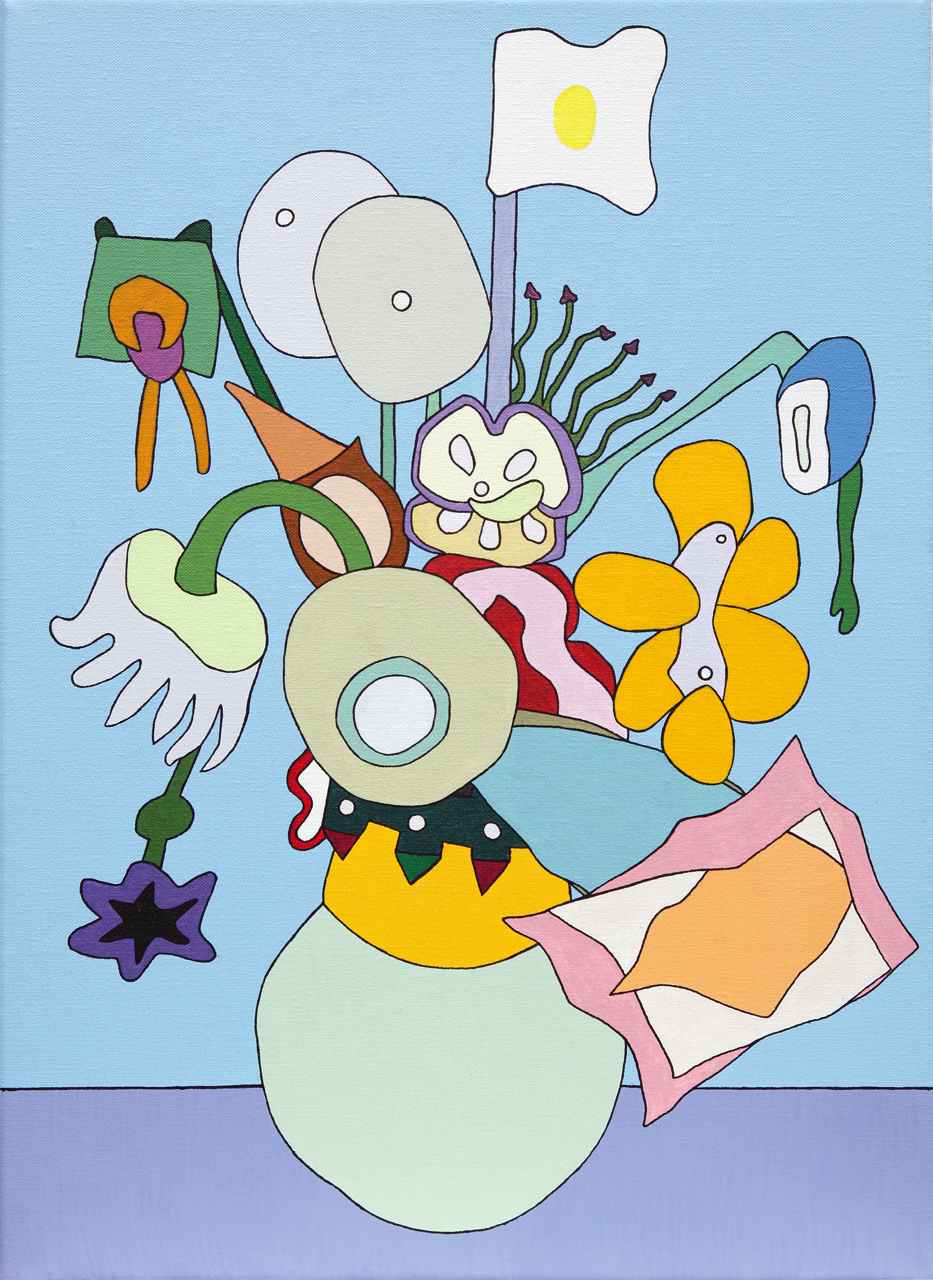 Fifteen Sunflowers in a Vase XXV, painting by Wouter van Riessen