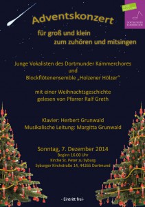 Weihnachtskonzert JuVos 7.12.14