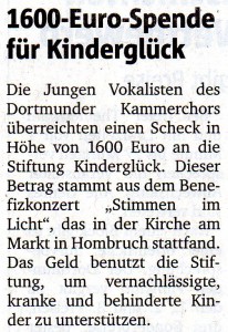 Ruhr Nachrichten 27.1.2015