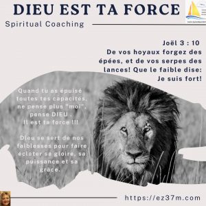 Lire la suite à propos de l’article DIEU EST TA FORCE ! par Nadège