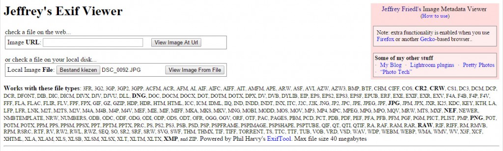 JeffreysExifViewer