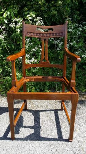 The finished chair, polished and just waiting for a new seat pad