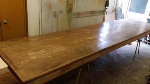 300 year old oak table that needed serious repair and refinishing