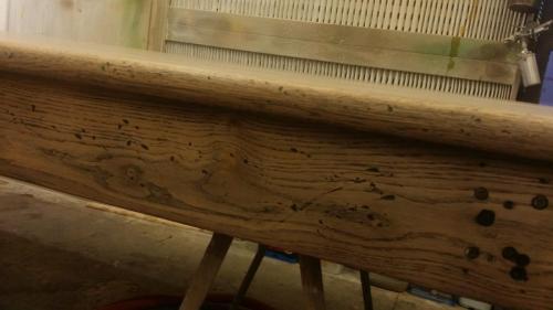 300 year old oak table that needed serious repair and refinishing