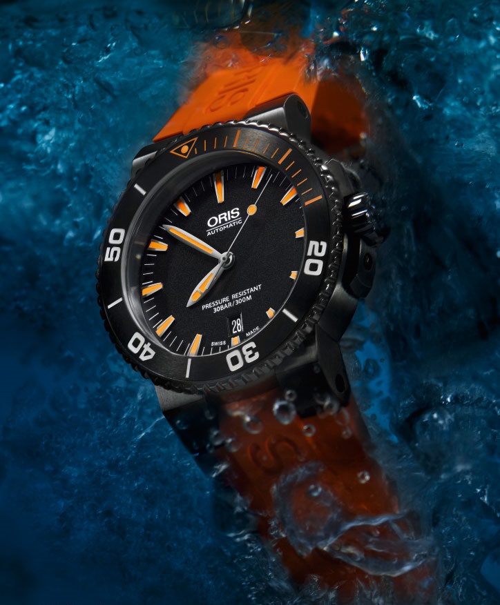 Oris Aquis Date Orange Watch WristReview Featuring Watch Reviews Critiques Reports News