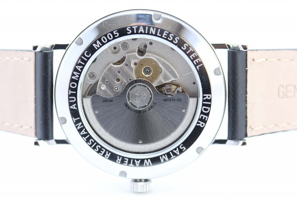 GT&FQ Rider M005 Automatic Arabic Silver White Dial Bauhaus Style Watch –  WristReview.com – Featuring Watch Reviews, Critiques, Reports & News